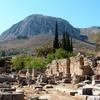 Corinth Ruins with Acrocorinth in Background
