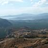 Delphi Greece with Aegean Sea in Distance