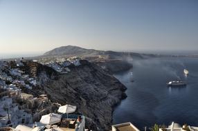 Santorini Cruise Ship Docking