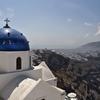 Santorini Church with a Cross