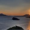 Greece Sunset - Framed Right - Sounion, edge of Aegean Sea